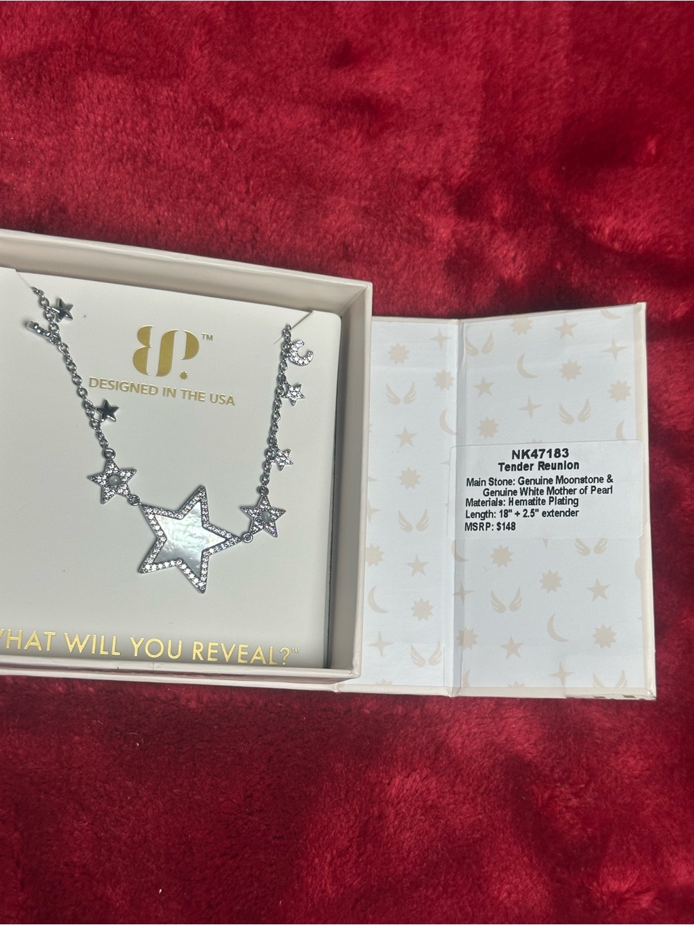 Tender Reunion Silver Star Necklace with Mother of Pearl